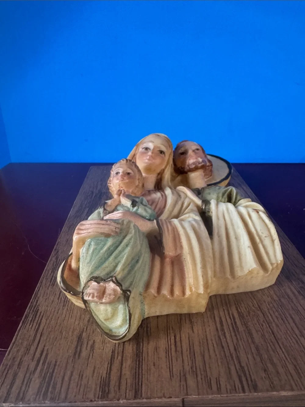 Vintage Holy Family Wall Plaque Jesus Virgin Mary Joseph Roman Italy Religion